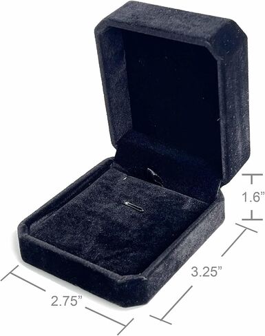 Velvet Jewelry Gift Box for Bracelet Bangle and Pendant Necklace, Velvet Jewel Travel Box Display Storage Case (Necklace Box 6pcs - Black) in Saudi Arabia