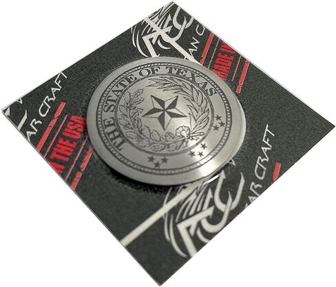 American Car Craft Dial Shifter Trim Plates Etched Brushed Stainless - Fits Chrysler 300/200/Pacifica & Voyager, Dodge Ram 1500, Rebel & RAM 2500, Dodge Durango | Etched Texas Star in Kuwait