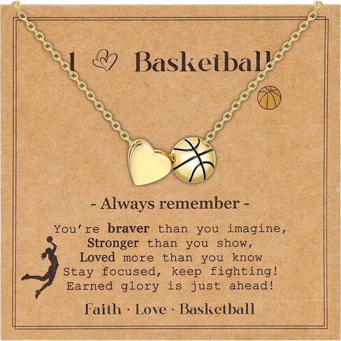 Volleyball/Soccer/Softball/Basketball/Football/Tennis/Pickleball Necklace Gifts for Women,Sports Accessories Pendant Jewelry Christmas Birthday Gifts for Lovers 16+2 Inches in Saudi Arabia