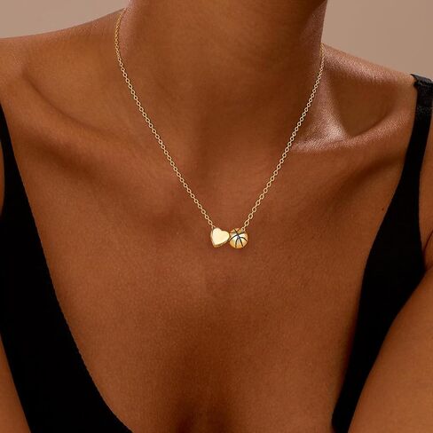 Volleyball/Soccer/Softball/Basketball/Football/Tennis/Pickleball Necklace Gifts for Women,Sports Accessories Pendant Jewelry Christmas Birthday Gifts for Lovers 16+2 Inches in Saudi Arabia