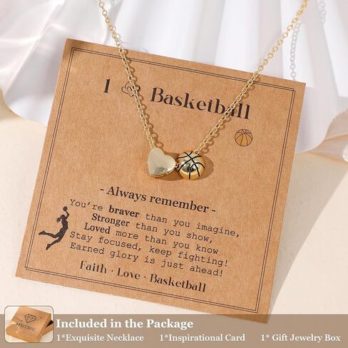 Volleyball/Soccer/Softball/Basketball/Football/Tennis/Pickleball Necklace Gifts for Women,Sports Accessories Pendant Jewelry Christmas Birthday Gifts for Lovers 16+2 Inches in Saudi Arabia