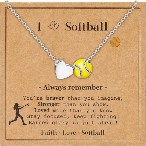 Volleyball/Soccer/Softball/Basketball/Football/Tennis/Pickleball Necklace Gifts for Women,Sports Accessories Pendant Jewelry Christmas Birthday Gifts for Lovers 16+2 Inches in Saudi Arabia