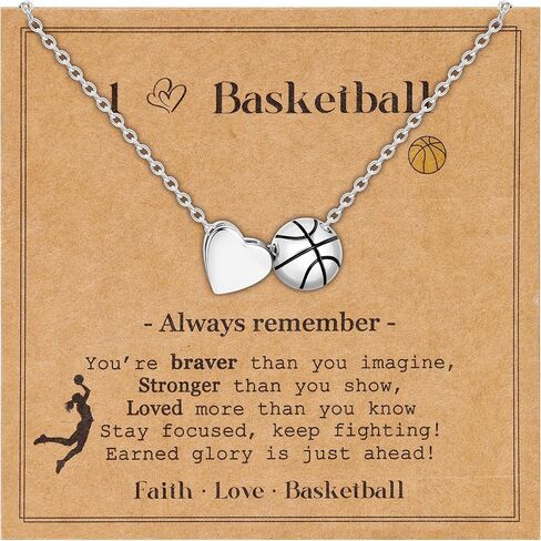 Volleyball/Soccer/Softball/Basketball/Football/Tennis/Pickleball Necklace Gifts for Women,Sports Accessories Pendant Jewelry Christmas Birthday Gifts for Lovers 16+2 Inches in Saudi Arabia
