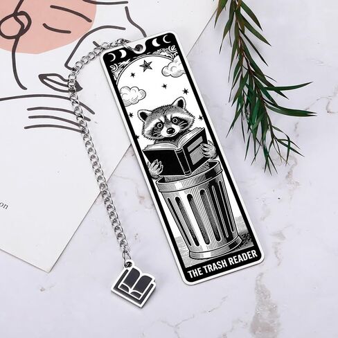 Cute Tarot Bookmarks for Book Lovers Gifts for Women Men Spooky Gothic Bookmark The Reader Raccoon Gifts for Women Bookish Merch Book Accessories for Reading Lovers Fantasy Dark Romance Book Marker in Kuwait