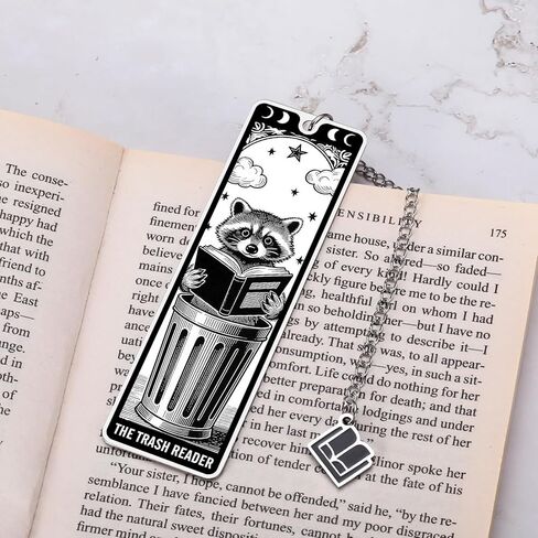 Cute Tarot Bookmarks for Book Lovers Gifts for Women Men Spooky Gothic Bookmark The Reader Raccoon Gifts for Women Bookish Merch Book Accessories for Reading Lovers Fantasy Dark Romance Book Marker in Kuwait