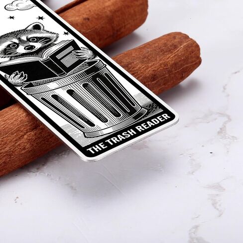 Cute Tarot Bookmarks for Book Lovers Gifts for Women Men Spooky Gothic Bookmark The Reader Raccoon Gifts for Women Bookish Merch Book Accessories for Reading Lovers Fantasy Dark Romance Book Marker in Kuwait