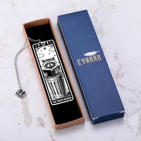 Cute Tarot Bookmarks for Book Lovers Gifts for Women Men Spooky Gothic Bookmark The Reader Raccoon Gifts for Women Bookish Merch Book Accessories for Reading Lovers Fantasy Dark Romance Book Marker in Kuwait