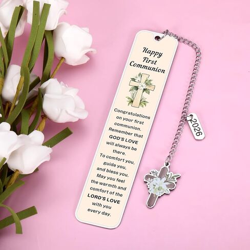 First Communion Gifts for Girls Boys - First Holy Communion Bookmark for Teens Christian for Godson Goddaughter 1st Holy Communions Favor in Saudi Arabia