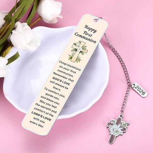 First Communion Gifts for Girls Boys - First Holy Communion Bookmark for Teens Christian for Godson Goddaughter 1st Holy Communions Favor in Saudi Arabia