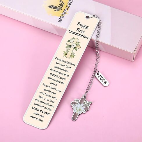 First Communion Gifts for Girls Boys - First Holy Communion Bookmark for Teens Christian for Godson Goddaughter 1st Holy Communions Favor in Saudi Arabia