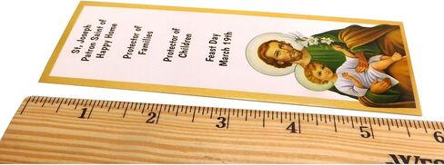 St Joseph Bookmark Prayer Card Patron Saint Book Page Marker Bulk Pack Made in The USA, Set of 5 in Saudi Arabia