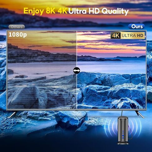 هوائي تلفزيون 4K HDR - مدى طويل يزيد عن 1000 ميل، استخدام داخلي وخارجي، قنوات HD مجانية، معزز إشارة لـ ABC، CBS، NBC والمزيد in Kuwait