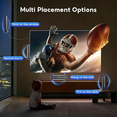 هوائي تلفزيون 4K HDR - مدى طويل يزيد عن 1000 ميل، استخدام داخلي وخارجي، قنوات HD مجانية، معزز إشارة لـ ABC، CBS، NBC والمزيد in Kuwait