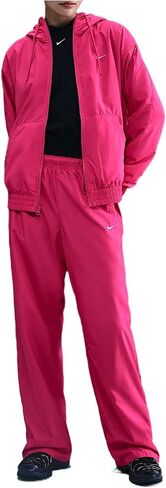 Nike Sportswear Classic Wovens Women's Loose UV Hooded Jacket (Rush Pink/Sail) in Saudi Arabia