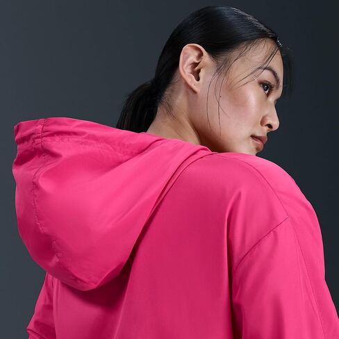 Nike Sportswear Classic Wovens Women's Loose UV Hooded Jacket (Rush Pink/Sail) in Saudi Arabia