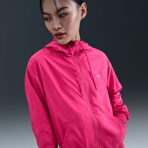 Nike Sportswear Classic Wovens Women's Loose UV Hooded Jacket (Rush Pink/Sail) in Saudi Arabia