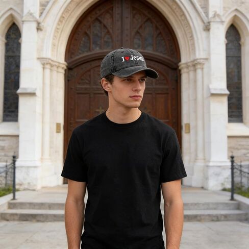 Inspirational Christian Baseball Cap, Adjustable Embroidered Cotton Hat for Men Women Dad Hat Gifts for His Her in Saudi Arabia