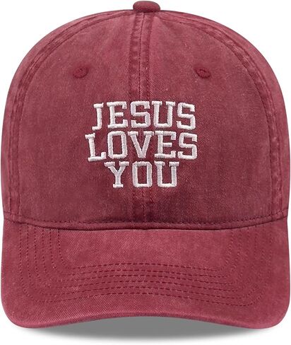 Inspirational Christian Baseball Cap, Adjustable Embroidered Cotton Hat for Men Women Dad Hat Gifts for His Her in Saudi Arabia