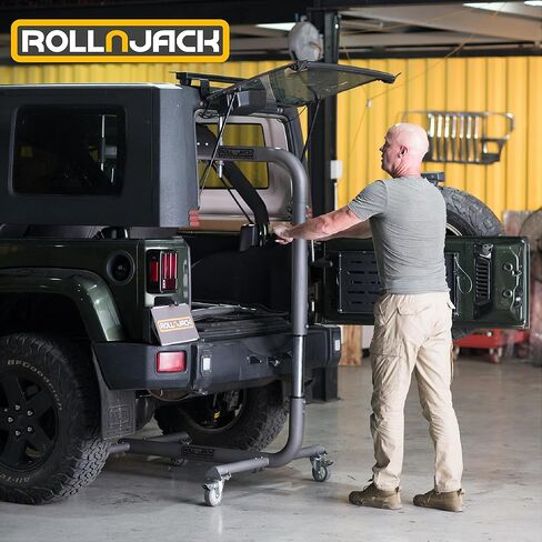 RollnJack Hard Top Removal Lift for Jeeps: 2007 -to- Present Jeeps (JK & JL), 2 and 4-Door Jeeps, Lifted Jeeps. Quick and Easy Assembly! Take Off Your Top in a Matter of Minutes in Kuwait