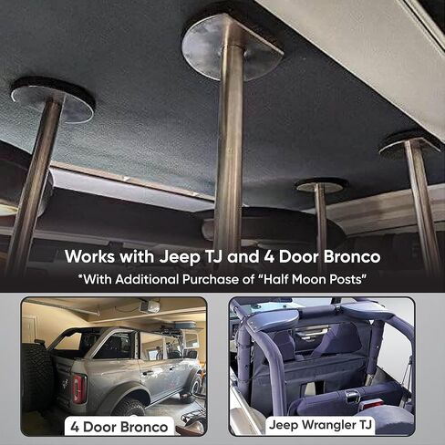 RollnJack Hard Top Removal Lift for Jeeps: 2007 -to- Present Jeeps (JK & JL), 2 and 4-Door Jeeps, Lifted Jeeps. Quick and Easy Assembly! Take Off Your Top in a Matter of Minutes in Kuwait