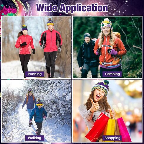 Ramede 6 Pcs Mardi Gras Beanie Hats Bulk Holiday Knitted Hat Carnival Warm Soft Crochet Knitted Cap for Women Men in Saudi Arabia
