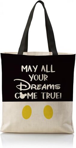Inspiring Cute Canvas Tote Bag, Reusable, Suitable For Friendship Gifts, Leisure Vacation, Shopping, Work in Saudi Arabia