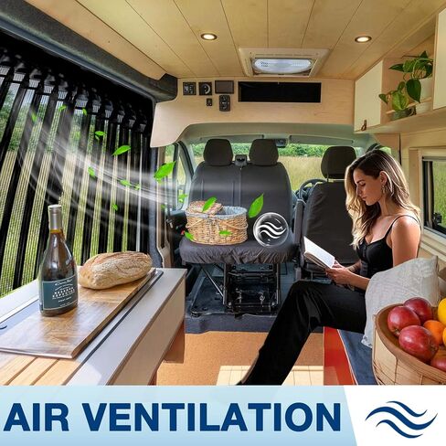 شاشة حشرات مغناطيسية مقاس 65 بوصة ارتفاع × 65 بوصة عرض تناسب سيارات مرسيدس سبرينتر وفورد ترانزيت وشبكة ناموسية مغناطيسية للباب الخلفي والسقف القياسي من بروماستر لسيارة فان in Kuwait