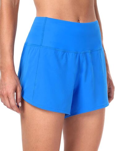 HeyNuts Focus Athletic Shorts for Women, High Waisted Workout Gym Running Shorts with Liner 4" in Kuwait