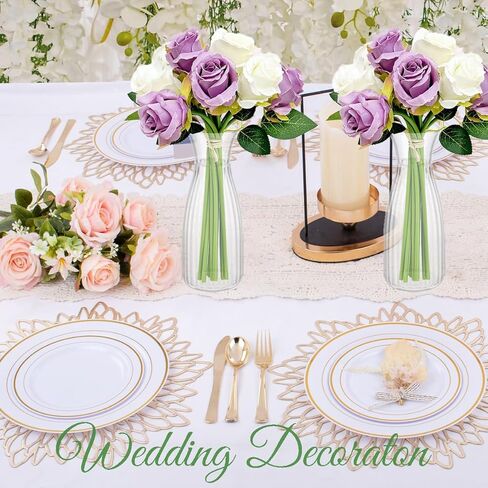 24 عبوة من المزهريات البلاستيكية، مزهرية بلاستيكية صغيرة بحجم 6.7 بوصة مزهريات أكريليك شفافة لتزيين حفلات الزفاف المنزلية in Kuwait