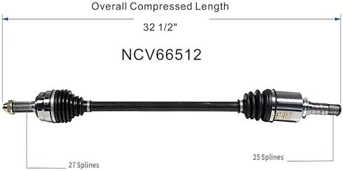 GSP NCV66512 CV Axle Shaft Assembly - Left or Right Front (Driver or Passenger Side) in Saudi Arabia