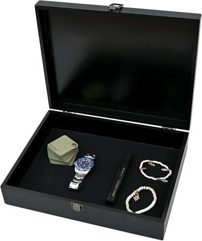 Wooden Storage Box for Keepsake, Black in Kuwait