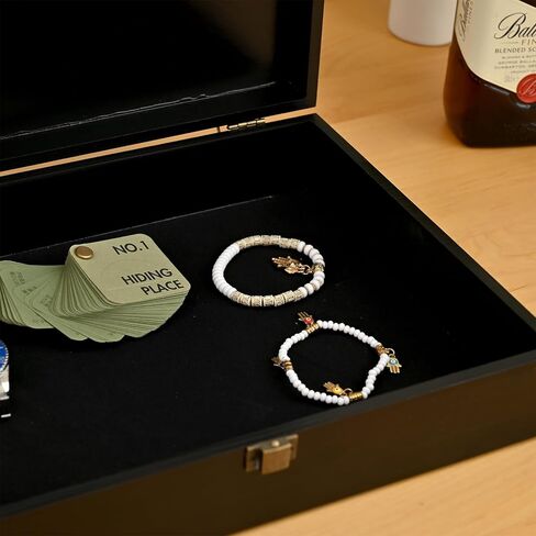 Wooden Storage Box for Keepsake, Black in Kuwait