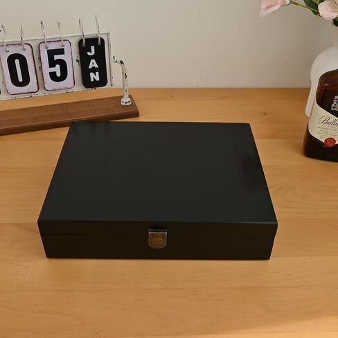 Wooden Storage Box for Keepsake, Black in Kuwait