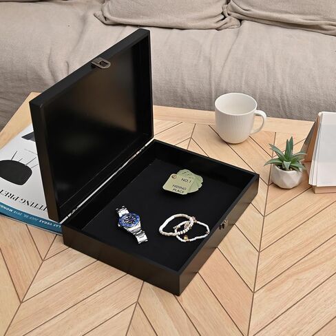 Wooden Storage Box for Keepsake, Black in Kuwait