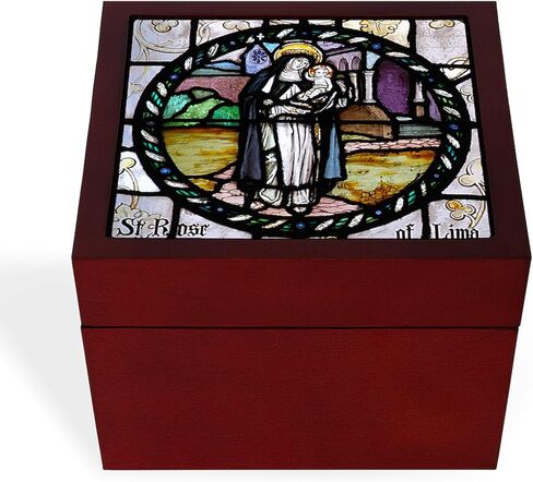 صندوق مجوهرات تذكار لذاكرة النافذة من CafePress St Rose of Lima، مقاس 5 بوصة × 5 بوصة × 3.75 بوصة in Saudi Arabia