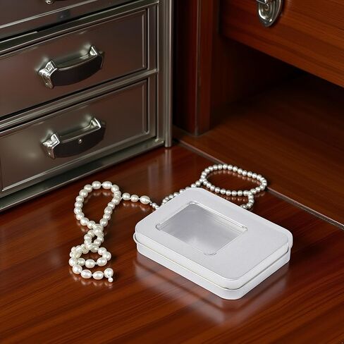 1Pc Silver Rectangle Metal Card Box Playing Cards Container Jewelry Storage for Case Packing Game Empty Storage Box in Saudi Arabia