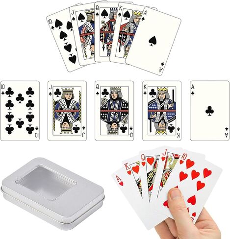 1Pc Silver Rectangle Metal Card Box Playing Cards Container Jewelry Storage for Case Packing Game Empty Storage Box in Saudi Arabia