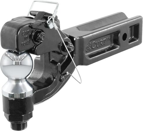 CURT 48012 Pintle Hitch with 2-5/16-Inch Trailer Ball, Fits 2-1/2-Inch Receiver, 20,000 lbs, 15-Inch Length in Kuwait
