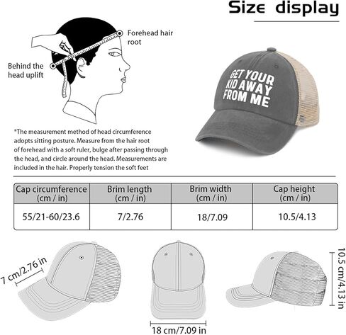 GET Your Kid AWAYS from ME Hat Trucker Hat Women Funny Mesh Baseball Cap for Summer in Kuwait