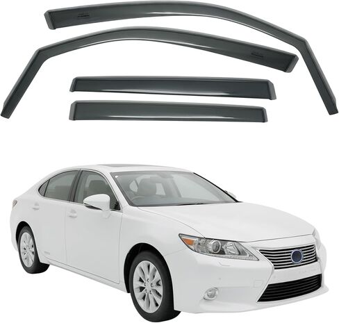 واقي مطر لنافذة السيارة داخل القناة متوافق مع Lexus RX330 RX350 (2003-2008) 4 قطع، صناعة تايوانية دقيقة وشفافة لرياح السيارة ولا توجد أقنعة لتسرب المياه in Kuwait