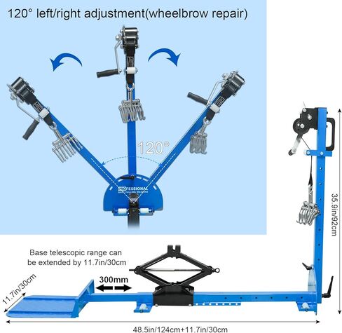 أداة إصلاح دنتات صفائح السيارة المعدنية، مجموعة أدوات سحب دنت 3 في 1 PDR مع قضيب سحب وملحقات لأقواس العجلات وخدوش الأبواب وترميم اللوحة in Kuwait