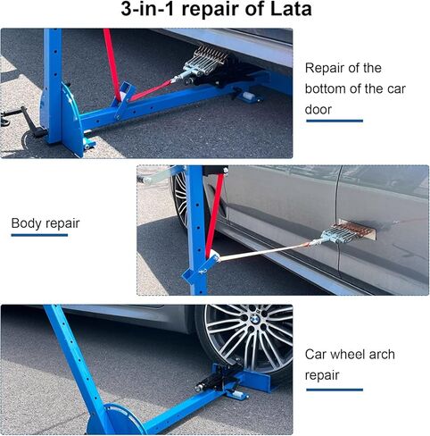 أداة إصلاح دنتات صفائح السيارة المعدنية، مجموعة أدوات سحب دنت 3 في 1 PDR مع قضيب سحب وملحقات لأقواس العجلات وخدوش الأبواب وترميم اللوحة in Kuwait