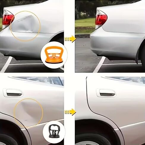 Car Dent Repair Suction Cup Tool - Quick Fix Flat Dent Puller for Car Body Indents, Heavy-Duty Rubber Suction Cup Dent Repair Kit (Fits Dents Over 4.7in Diameter) in Saudi Arabia