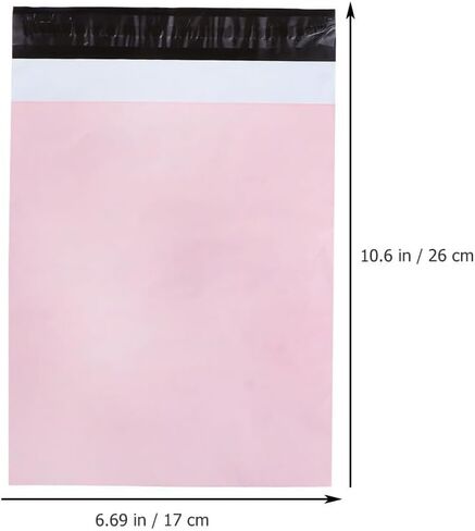 50 عبوة من رسائل البريد المصنوعة من البوليستر الوردي، 10. 2x6. أكياس شحن بلاستيكية ذاتية اللصق مقاس 7 بوصات، حقائب بريدية للتعبئة شديدة التحمل للشركات الصغيرة in Kuwait