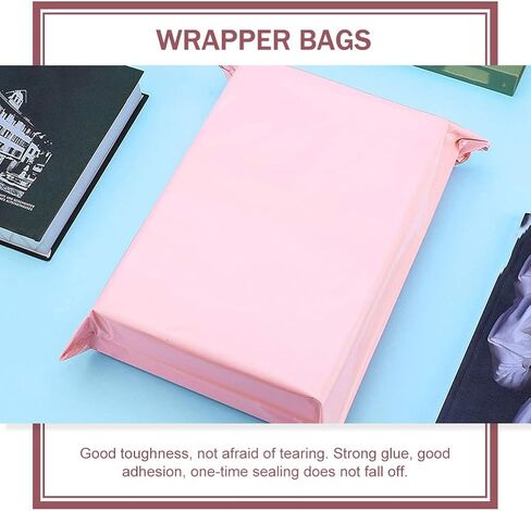 50 عبوة من رسائل البريد المصنوعة من البوليستر الوردي، 10. 2x6. أكياس شحن بلاستيكية ذاتية اللصق مقاس 7 بوصات، حقائب بريدية للتعبئة شديدة التحمل للشركات الصغيرة in Kuwait
