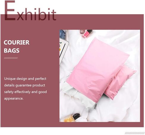 50 عبوة من رسائل البريد المصنوعة من البوليستر الوردي، 10. 2x6. أكياس شحن بلاستيكية ذاتية اللصق مقاس 7 بوصات، حقائب بريدية للتعبئة شديدة التحمل للشركات الصغيرة in Kuwait