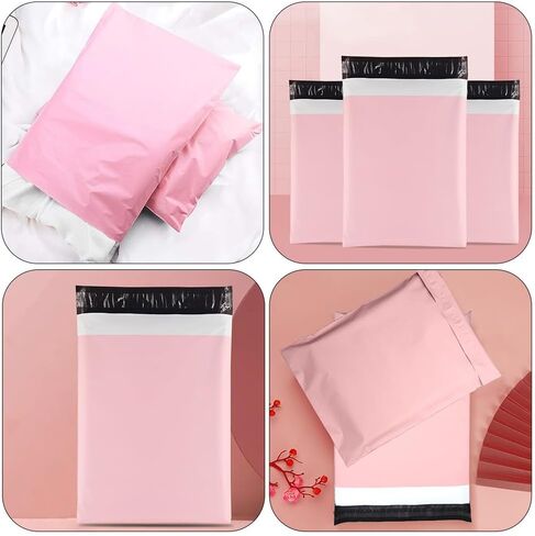 50 عبوة من رسائل البريد المصنوعة من البوليستر الوردي، 10. 2x6. أكياس شحن بلاستيكية ذاتية اللصق مقاس 7 بوصات، حقائب بريدية للتعبئة شديدة التحمل للشركات الصغيرة in Kuwait