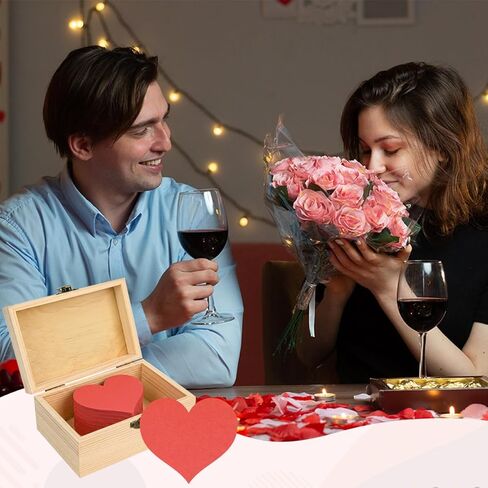 علبة برطمان I Love You Beacause مع 50 قطعة من الملاحظات على شكل قلب أحمر، أسباب لماذا أحبك، صندوق برطمان مع ملاحظات حب لها، هدايا عيد الأم، عيد الأب، عيد الحب للأم، الأب، الزوج، الزوجة in Saudi Arabia