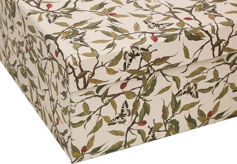 3-Piece Decorative Storage Boxes with Lids, Botanical Leaf & Butterfly Design, Vintage-Inspired Paperboard Keepsake Box Set for Photos, Memories & Decorative Storage in Saudi Arabia