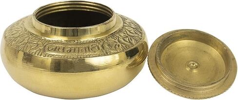 صندوق نحاسي إتيرالز بوجا | بوجا | رولي | شوال | بوجا بوكس ​​| دابي | ديبي | داني | حامل غطاء داني - وعاء، صغير in Kuwait